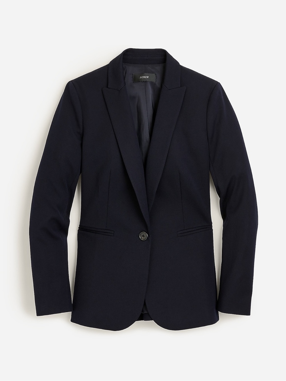 J.Crew Parke Bi-Stretch Cotton Blend Black Blazer Jacket Size 12